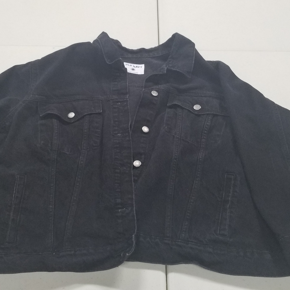 Old Navy Classic Faded Black Jean Jacket 4XL